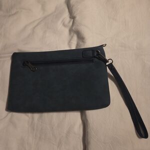 Stylish Blue Wristlet Clutch